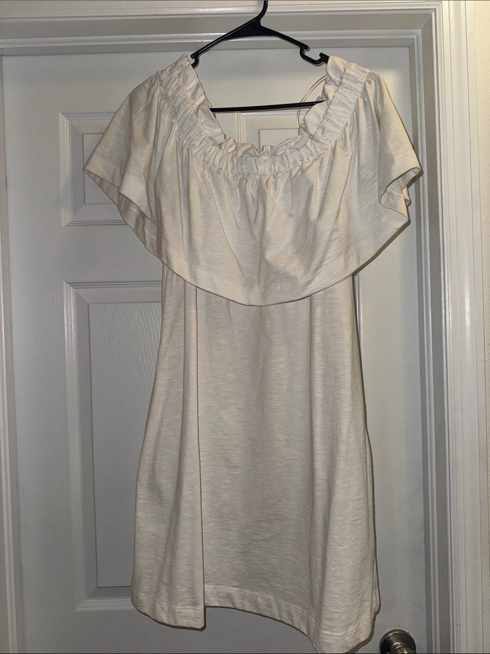 H&M One-Shoulder Cream Ruffled Dress